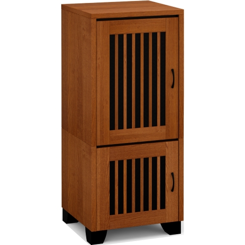 Sonoma 517 AV Cabinet in American Cherry w/ Vertical Slat Doors